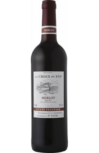 Вино La Croix du Pin Merlot Pays d'Oc IGP 2021 0.75 л